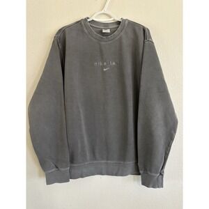 Nike LA Crewneck Sweatshirt Mens XL Gray Embroidered Swoosh Pullover